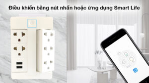 Ổ Cắm Xoay 90 Độ Thông Minh Điện Quang Apollo ĐQ SPS1.1 05 USB WiFi Trắng