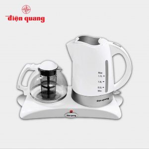 Bộ ấm đun nước siêu tốc Điện Quang ĐQ EKT05 1817 ( 1800W, 1.7L thân nhựa, thủy tinh, có bàn hâm nóng )
