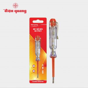 Bút thử điện Điện Quang ĐQ ETP06 R ( Đầu vít dẹp,140 mm, màu đỏ )
