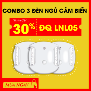 Combo 3 Đèn ngủ cảm biến LED Điện Quang ĐQ LNL05 ( Cảm biến quang và đổi màu tự động )