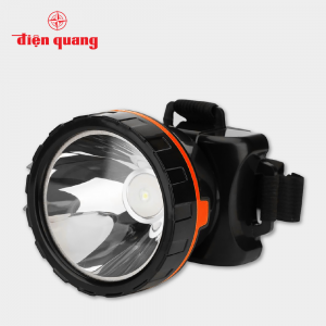 Đèn Pin Đội Đầu Điện Quang ĐQ PFL13 R BLO ( Pin Sạc, Đen – Cam, 1W )