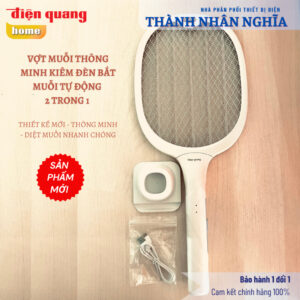 Vợt muỗi thông minh kiêm Đèn bắt muỗi tự động 2 trong 1 Điện Quang EMR10 W