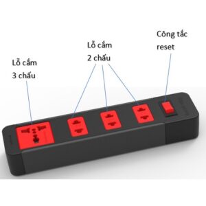 Ổ Cắm Điện Quang ECO ĐQ ESK 4BR- 4 lỗ kết hợp